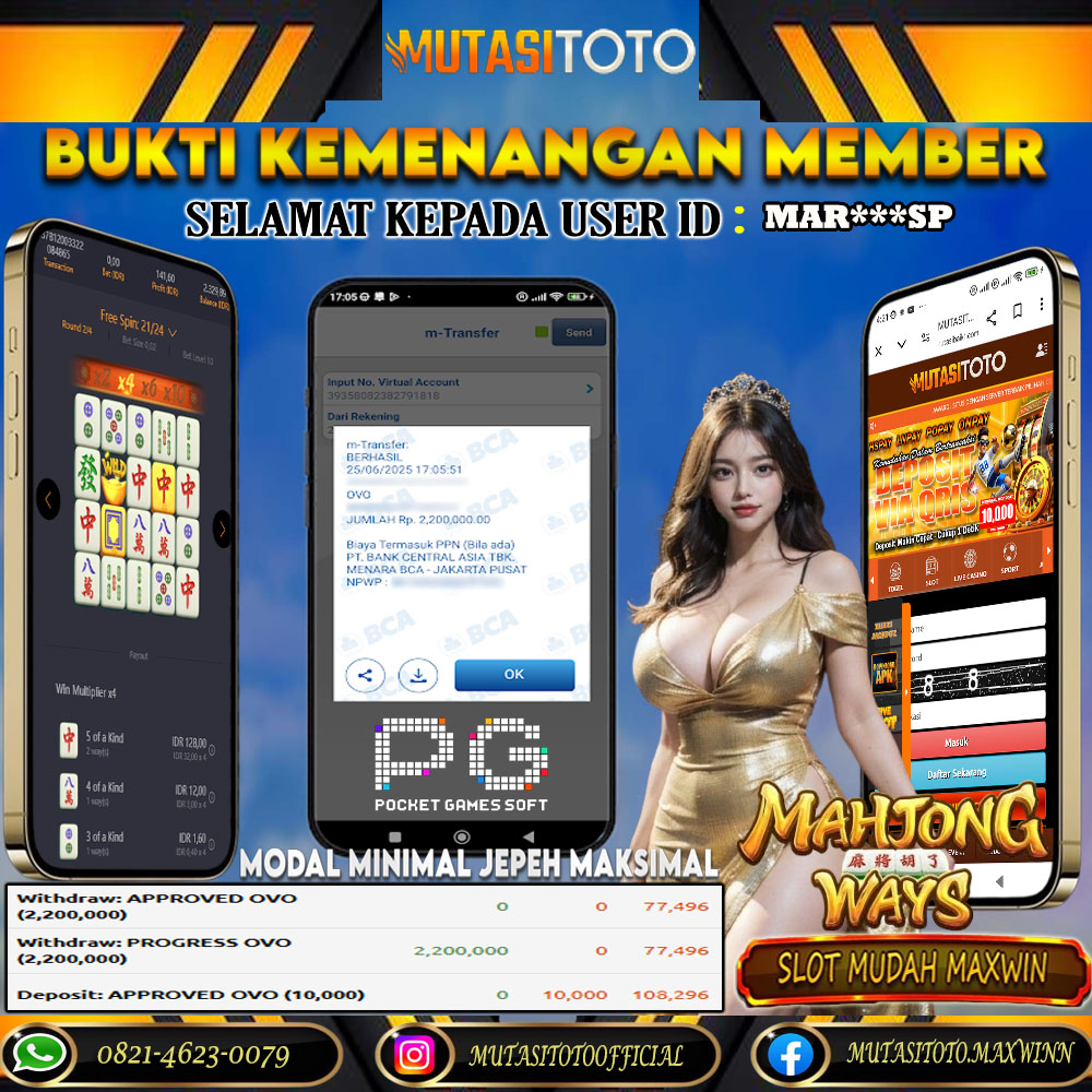 KEMENANGAN MEMBER BERMAIN DI MAHJONG WAYS