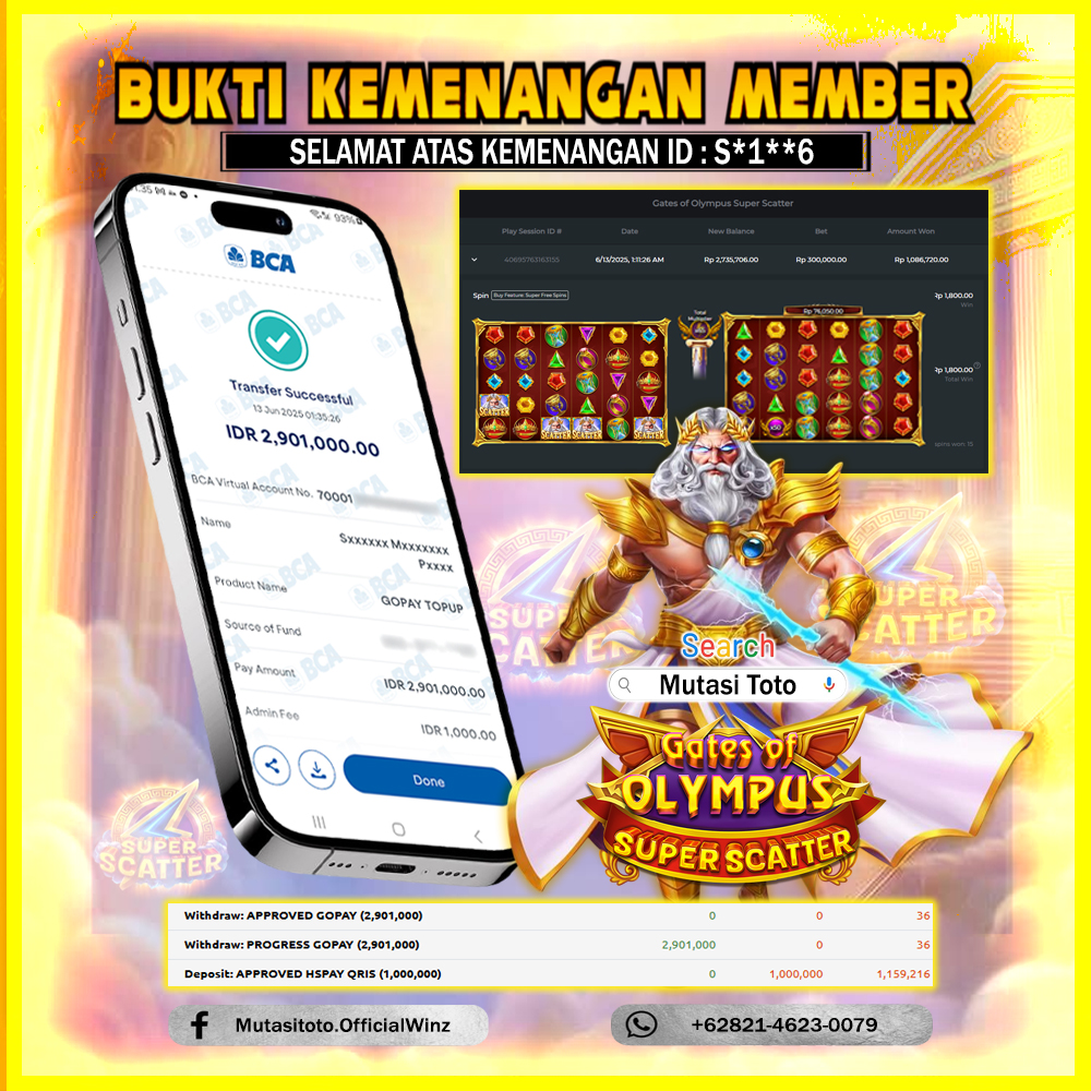 KEMENANGAN MEMBER OLYMPUS SUPER