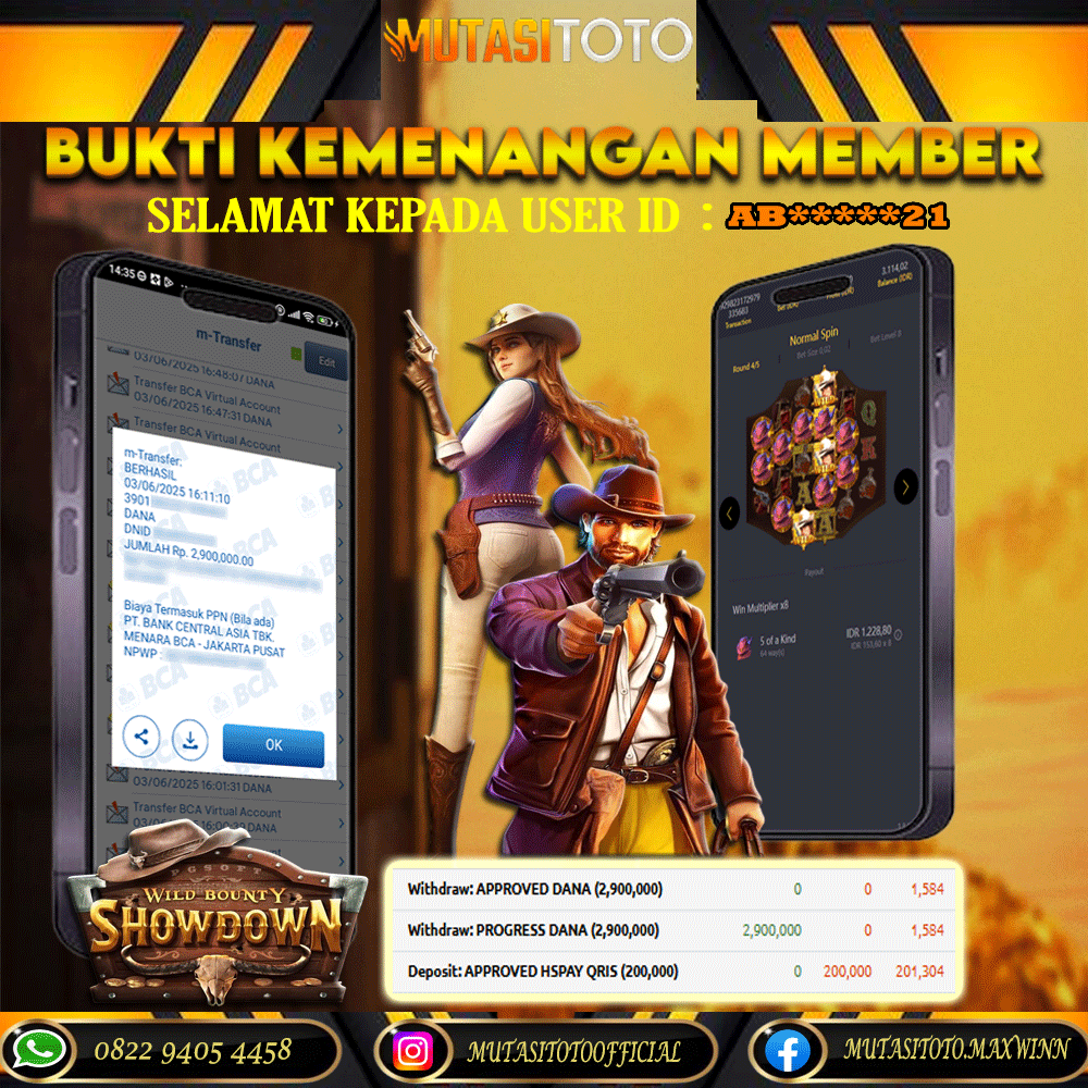 KEMENANGAN MEMBER BERMAIN DI WILD BOUNTY SHOWDOWN
