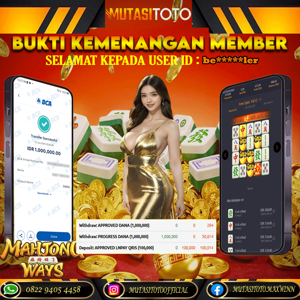 KEMENANGAN MEMBER BERMAIN DI MAHJONG WAYS