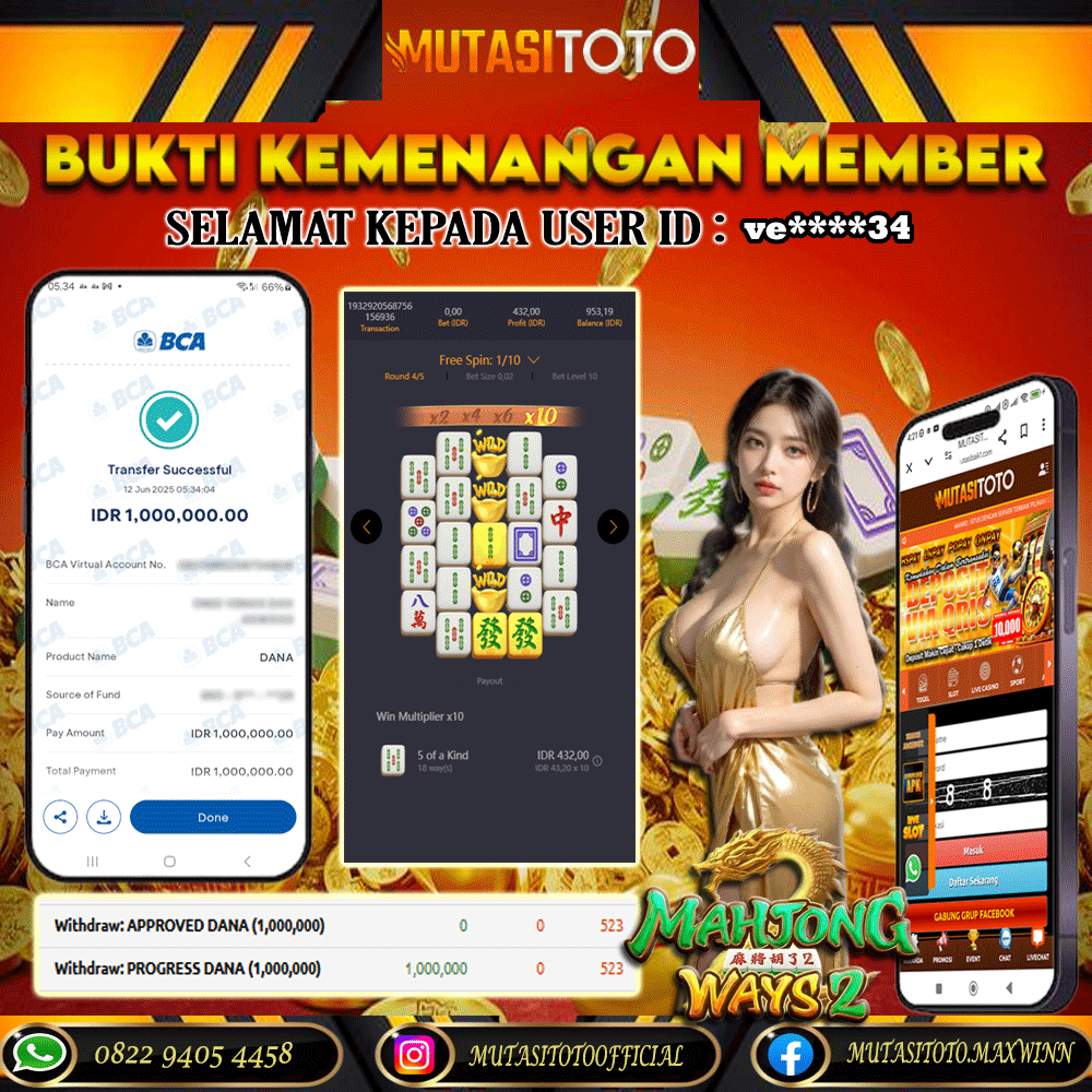 KEMENANGAN MEMBER BERMAIN DI MAHJONG WAYS 2