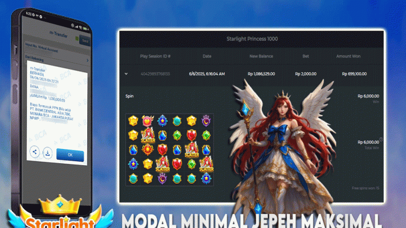 KEMENANGAN MEMBER BERMAIN DI STARLIGHT PRINCESS 1000