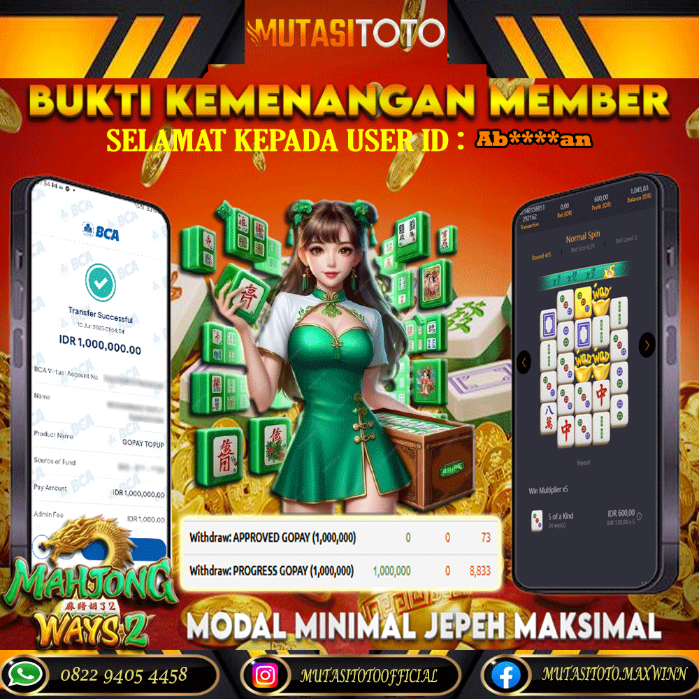 KEMENANGAN MEMBER BERMAIN DI MAHJONG WAYS 2