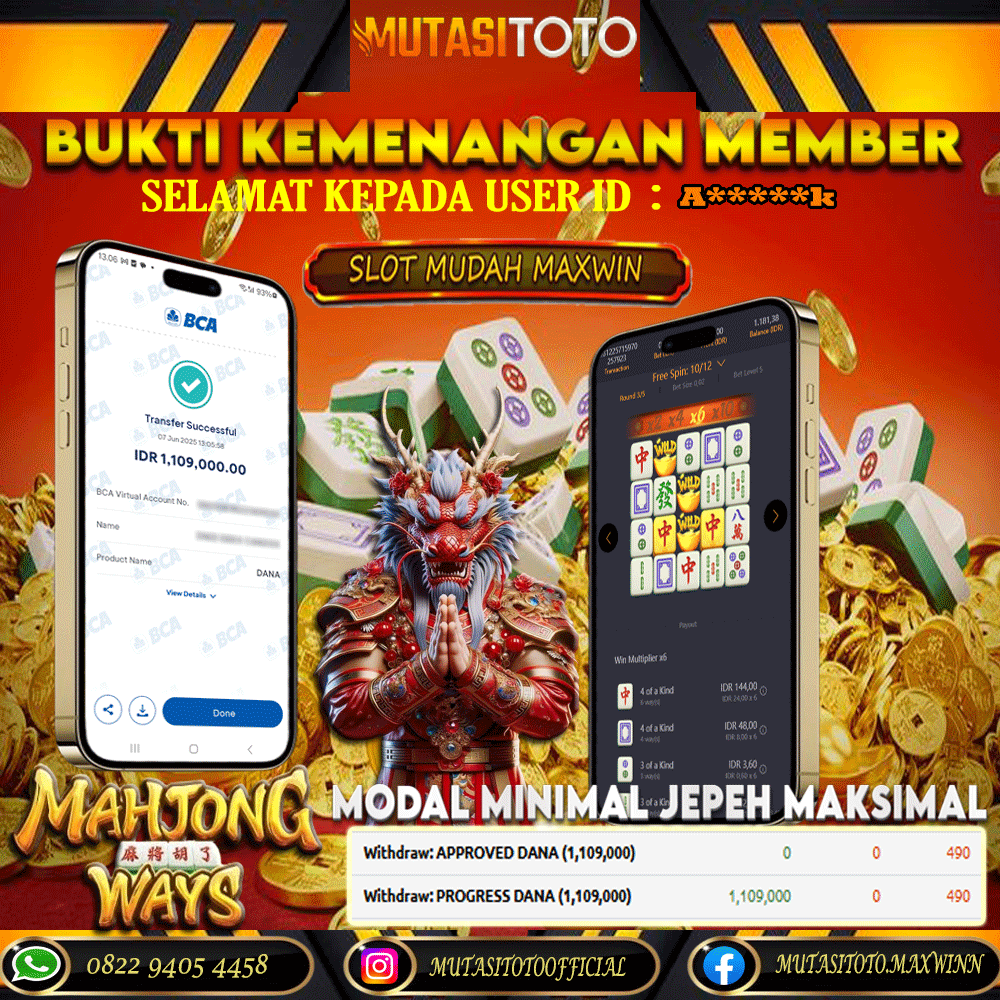 KEMENANGAN MEMBER BERMAIN DI MAHJONG WAYS