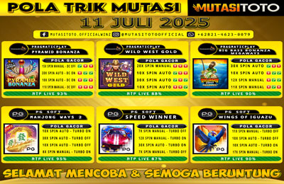 POLA GACOR TERUPDATE 11 JULI 2025 – MUTASITOTO