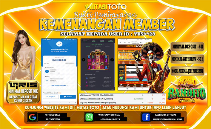 KEMENANGAN MEMBER BERMAIN DI WILD BANDITO PG SOFT