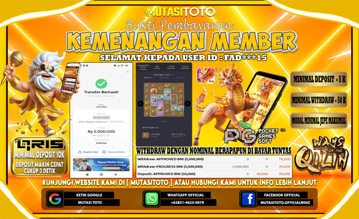 KEMENANGAN MEMBER BERMAIN DI WAYS OF THE QILIN