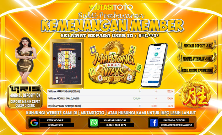 KEMENANGAN MEMBER BERMAIN DI MAHJONG WAYS