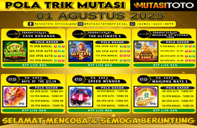 POLA GACOR TERUPDATE 01 AGUSTUS 2025 – MUTASITOTO