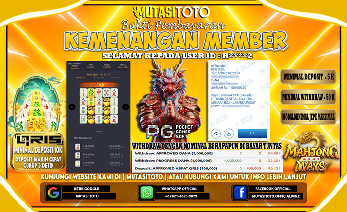 KEMENANGAN MEMBER BERMAIN DI MAHJONG WAYS