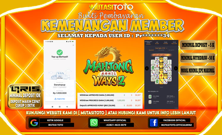 KEMENANGAN MEMBER BERMAIN DI MAHJONG WAYS 2