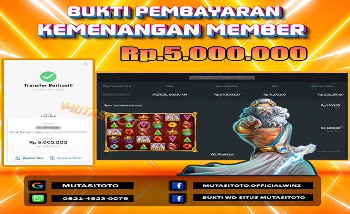 KEMENANGAN MEMBER BERMAIN DI OLYMPUS SUPER SCATTER