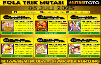 POLA GACOR TERUPDATE 05 JULI 2025 – MUTASITOTO
