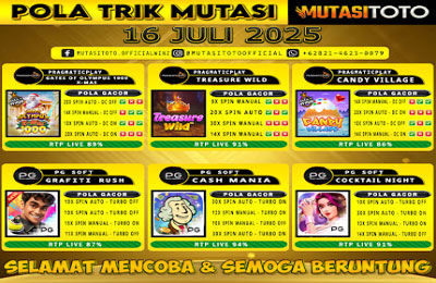 POLA GACOR TERUPDATE 16 JULI 2025 – MUTASITOTO