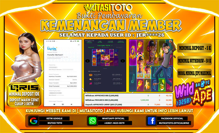 KEMENANGAN MEMBER BERMAIN DI PG SOFT – WILD APE
