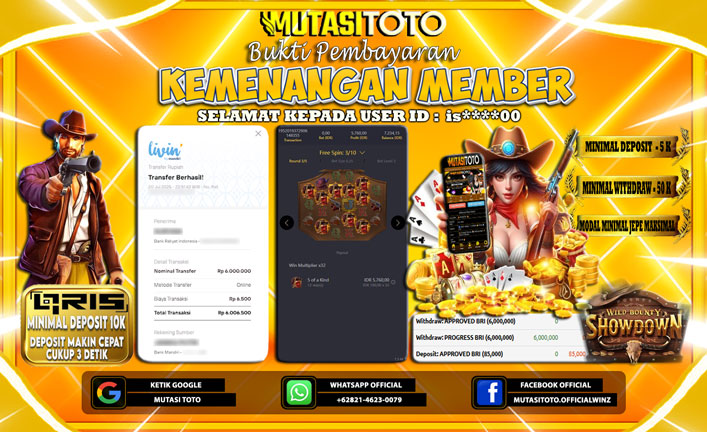 KEMENANGAN MEMBER BERMAIN DI PG SOFT WILD BOUNTY SHOWDOWN