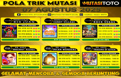 POLA GACOR TERUPDATE 07 AGUSTUS 2025 – MUTASITOTO