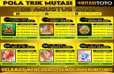 POLA GACOR TERUPDATE 08 AGUSTUS 2025 – MUTASITOTO