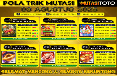 POLA GACOR TERUPDATE 03 AGUSTUS 2025 – MUTASITOTO