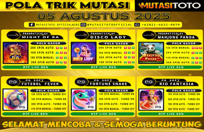 POLA GACOR TERUPDATE 05 AGUSTUS 2025 – MUTASITOTO