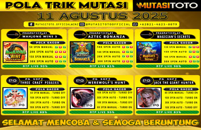 POLA GACOR TERUPDATE 11 AGUSTUS 2025 – MUTASITOTO