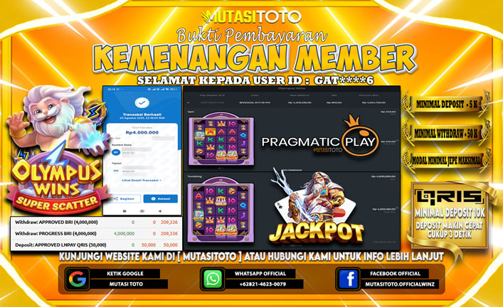 KEMENANGAN MEMBER BERMAIN DI OLYMPUS WINS