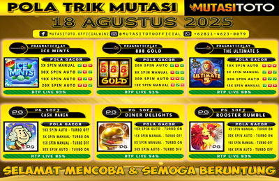 POLA GACOR TERUPDATE 18 AGUSTUS 2025 – MUTASITOTO