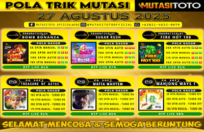 POLA GACOR TERUPDATE 27 AGUSTUS 2025 – MUTASITOTO