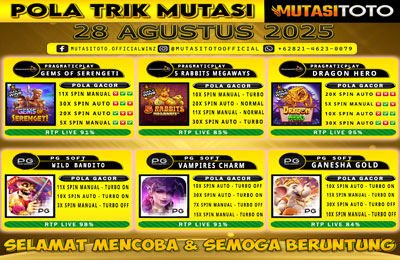 POLA GACOR TERUPDATE 28 AGUSTUS 2025 – MUTASITOTO