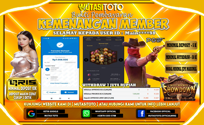 KEMENANGAN MEMBER BERMAIN DI WILD BOUNTY SHOWDOWN