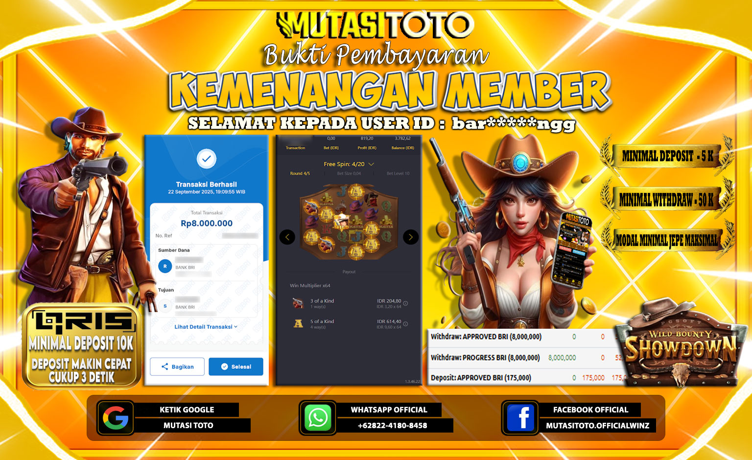 KEMENANGAN MEMBER BERMAIN DI PG SOFT WILD BOUNTY SHOWDOWN