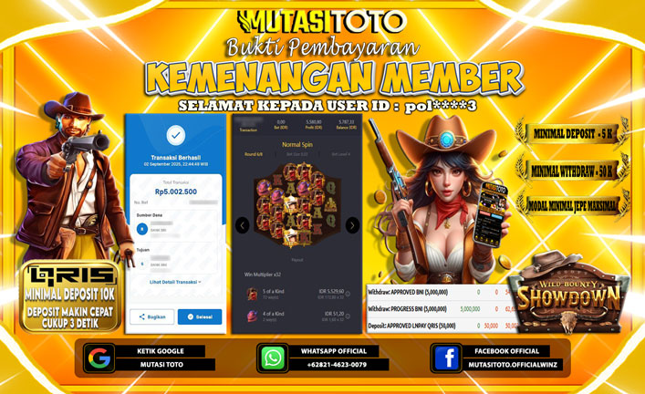 KEMENANGAN MEMBER BERMAIN DI PG SOFT WILD BOUNTY SHOWDOWN