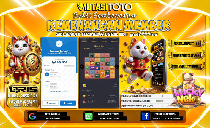 KEMENANGAN MEMBER BERMAIN DI PG SOFT LUCKY NEKO