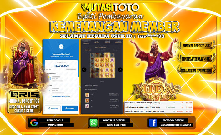 KEMENANGAN MEMBER BERMAIN DI PG SOFT MIDAS FORTUNE