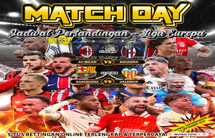 JADWAL BOLA HARI INI !!!