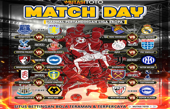 JADWAL PERTANDINGAN LIGA TOP EROPA