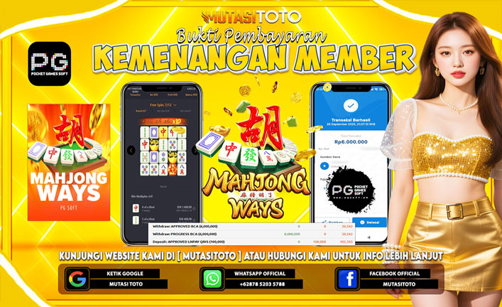 KEMENANGAN MEMBER BERMAIN DI PG SOFT MAHJONG WAYS 1