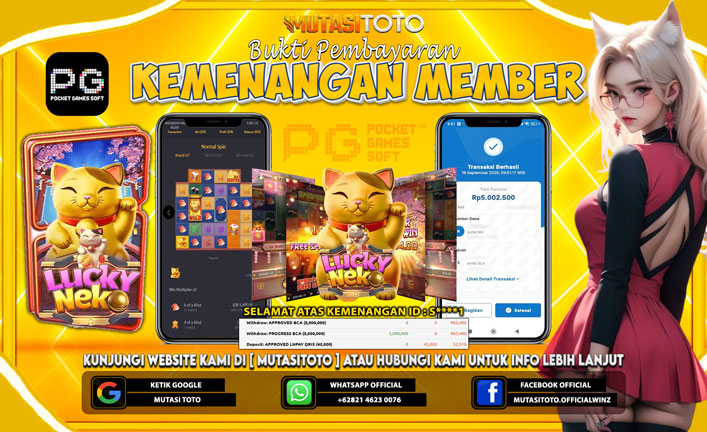 KEMENANGAN MEMBER BERMAIN DI PG SOFT LUCKY NEKO