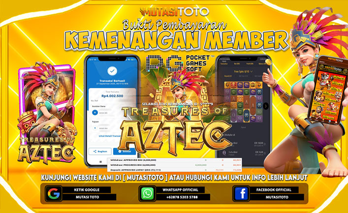 KEMENANGAN MEMBER BERMAIN DI TREASURE OF AZTEC