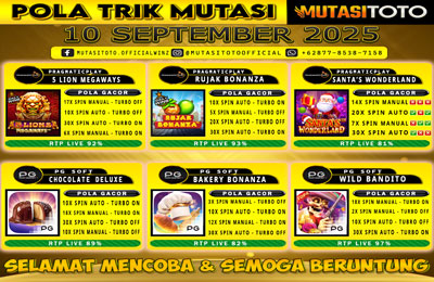 POLA GACOR TERUPDATE 10 SEPTEMBER 2025 – MUTASITOTO