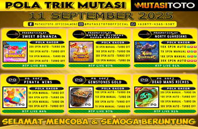 POLA GACOR TERUPDATE 11 SEPTEMBER 2025 – MUTASITOTO