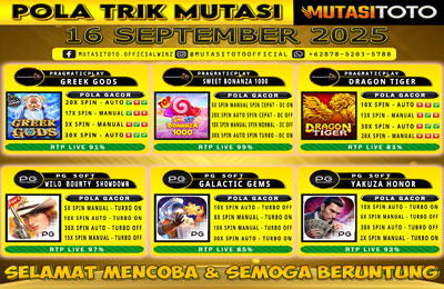 POLA GACOR TERUPDATE 16 SEPTEMBER 2025 – MUTASITOTO