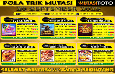 POLA GACOR TERUPDATE 20 SEPTEMBER 2025 – MUTASITOTO