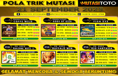 POLA GACOR TERUPDATE 21 SEPTEMBER 2025 – MUTASITOTO