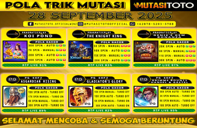 POLA GACOR TERUPDATE 28 SEPTEMBER 2025 – MUTASITOTO
