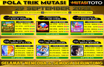 POLA GACOR TERUPDATE 29 SEPTEMBER 2025 – MUTASITOTO