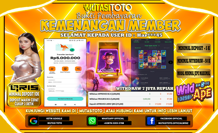 KEMENANGAN MEMBER BERMAIN DI PG SOFT WILD APE