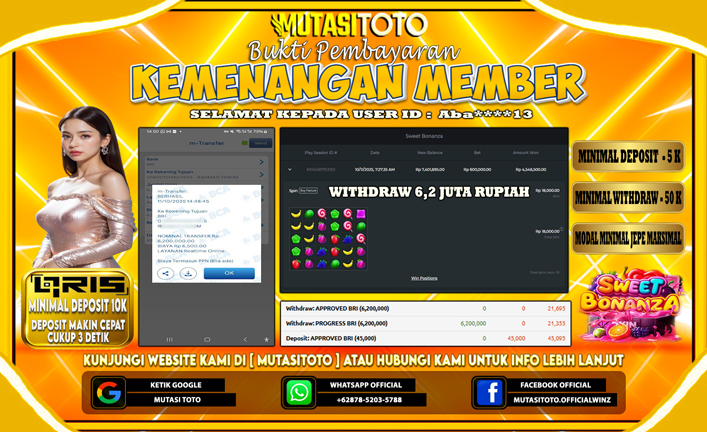 KEMENANGAN MEMBER BERMAIN DI SWEET BONANZA