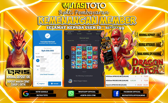 KEMENANGAN MEMBER BERMAIN DI PG SOFT DRAGON HATCH 2