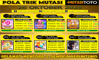 POLA GACOR TERUPDATE 26 OKTOBER 2025 – MUTASITOTO